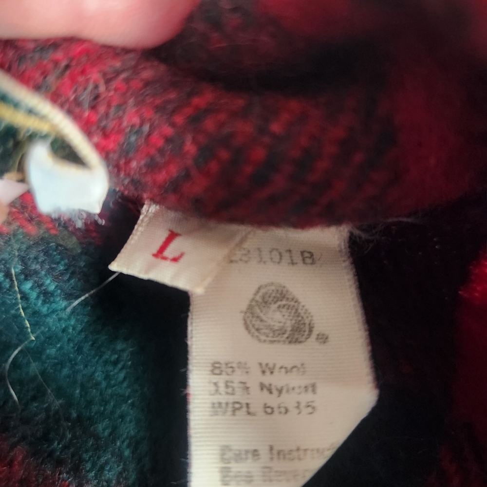 L.L. Bean Vintage Wool Plaid Hunting Jacket Large - Picture 4 of 5